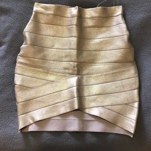 Hera Collection Gold bandage skirt